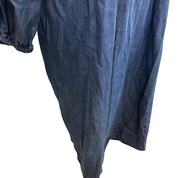 New Directions Cambray Embroidered Shift Style Knee Length Womens Blue Dress XL - Picture 2 of 16